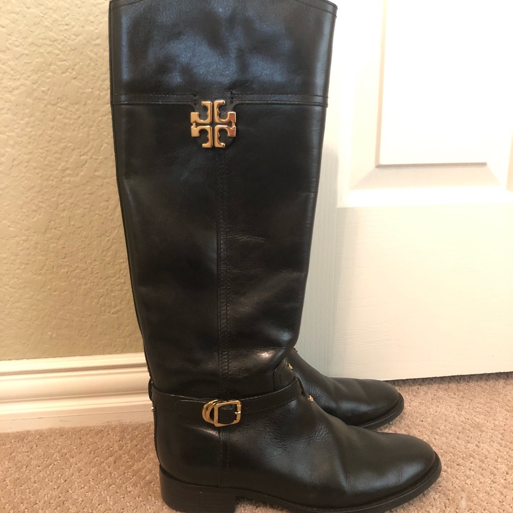 Tory Burch Black Riding Boots